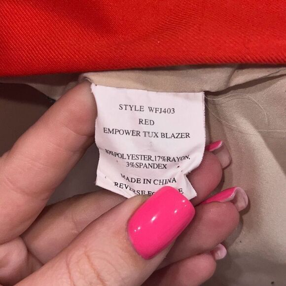 ✨Wildfang Empower Tux Sz 2X Blazer in Red✨ - Picture 9 of 11